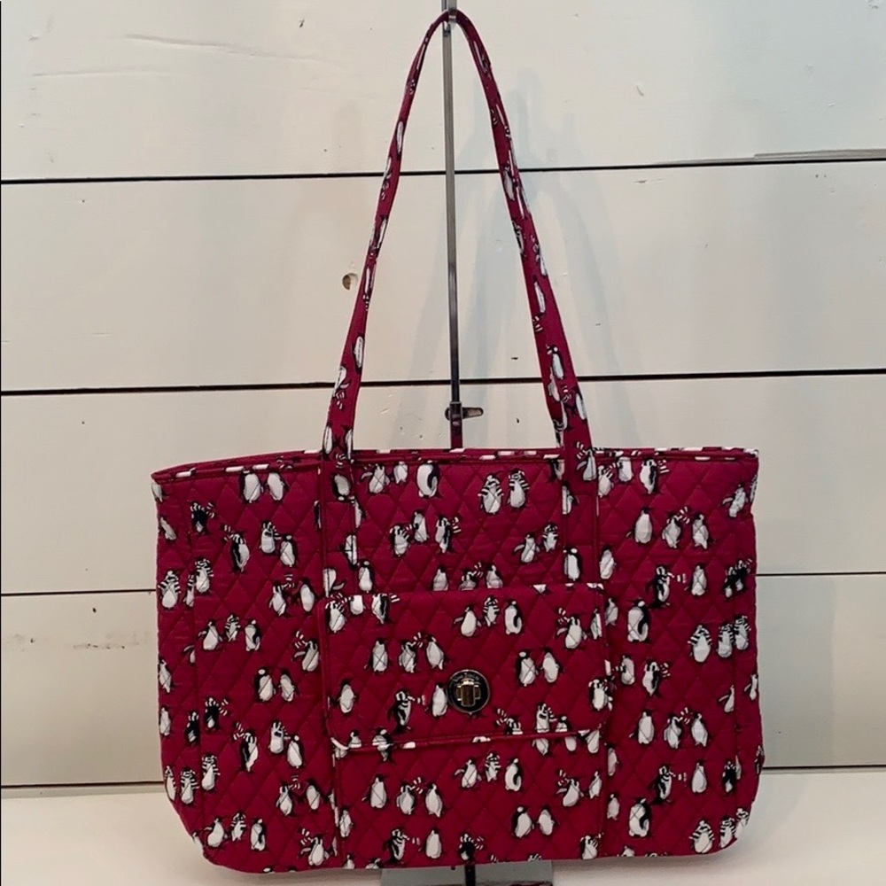 !LAST ONE! - Vera Bradley Turnlock Tote- Penguins - Picture 2 of 8